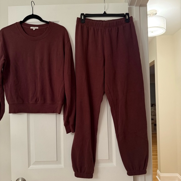 Z Supply Chocolate Brown Crewneck Sweatshirt & Jogger Set - Picture 4 of 9